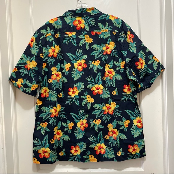 NWT Original Penguin Men’s Floral Graphic Shirt, size Large. Tropical button up. - Picture 11 of 14